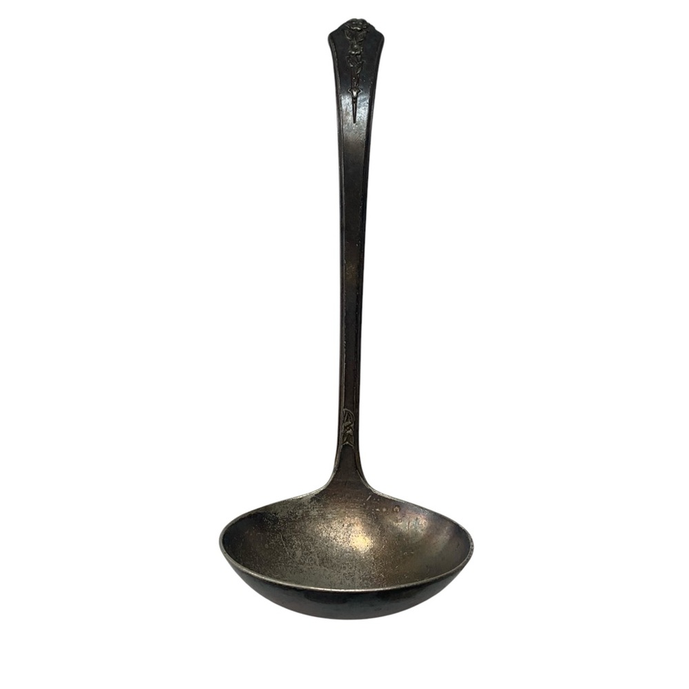 Holmes & Edward’s Inlayed Silver Serving Spoon Sugar Spoon Silverware Tableware